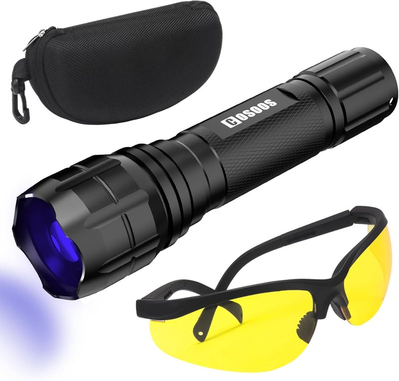 COSOOS Air Conditioner Leak Detector Kit, Rechargeable UV Detection Tool with Protective Glasses, Portable Bag for Automotive Auto Oil AC UV Dye - Image 1